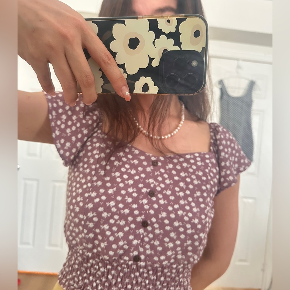 Brand new Monteau Mauve Floral Blouse